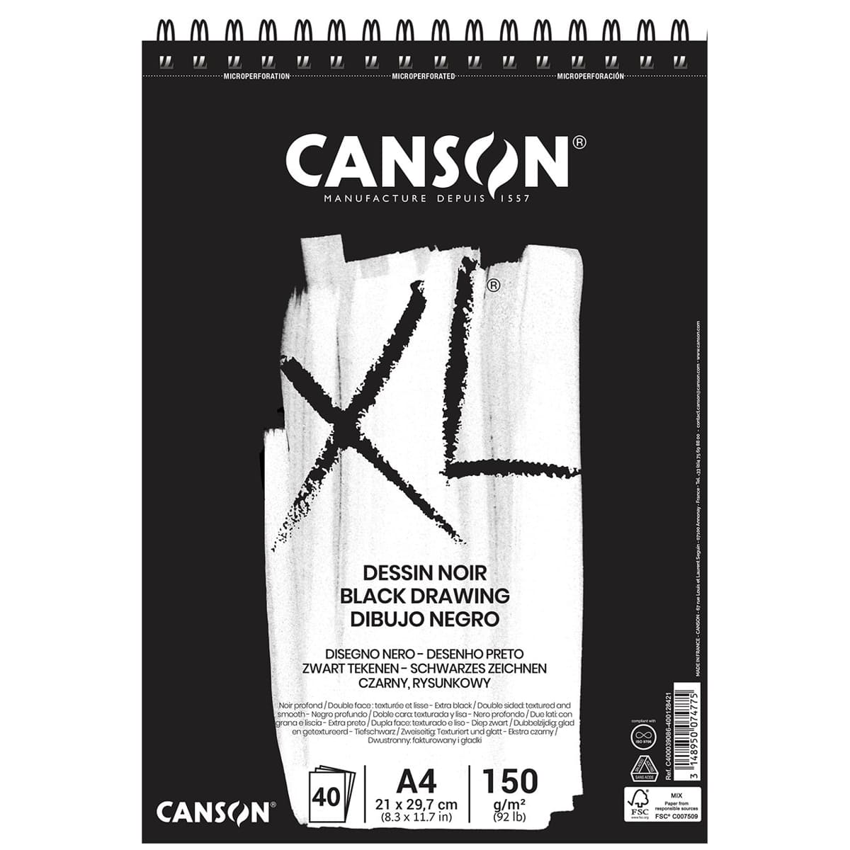 Bloco de Papel Negro Canson XL